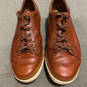Allen Edmonds Mens Brown Leather Porter City Derby Lace Up Sneakers